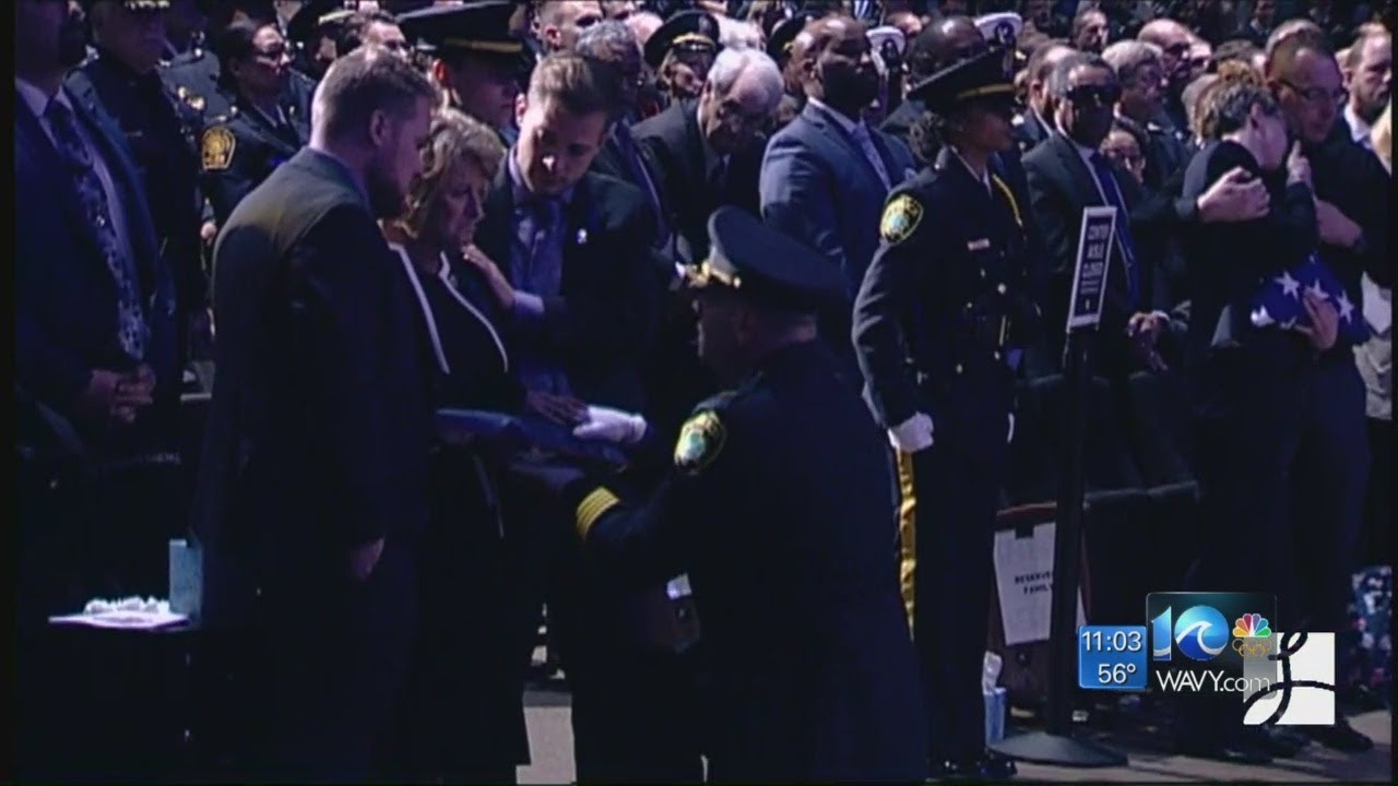 Celebration of life for fallen officer Katie Thyne in Hampton - YouTube