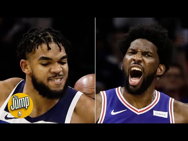 Joel Embiid And Karl Anthony Towns Fought On The Court Then On Social Media The Jump Youtube