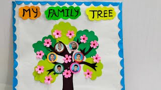 Family tree School Project/How to make your own simple family tree/How to draw family tree/DIY Famil