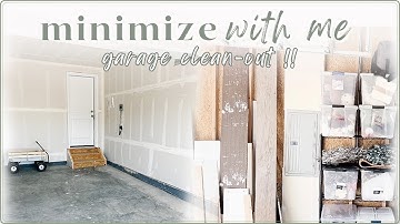 MINIMIZE WITH ME ✨ the ULTIMATE declutter of the garage // organizing & getting rid of EVERYTHING !!