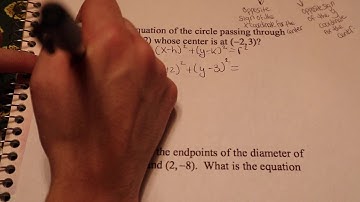 Geo: Writing the equation of a circle given two points