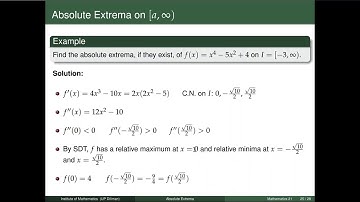 [Math 21] Lec 3.1 Absolute Extrema (Part 4 of 4)