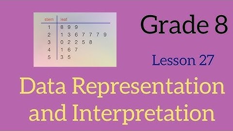 Data representation and interpretation (maths English medium ) Part1