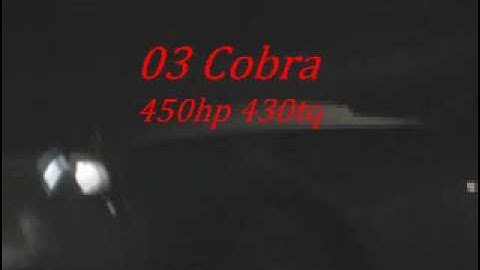 03 pullied Cobra vs 04 full exhaust Z06