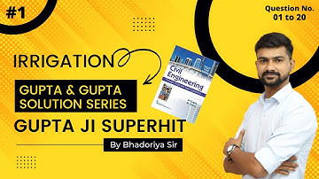 #1 Gupta and Gupta solution irrigation water resources engineering hydrology  GUPTA JI SUPERHIT