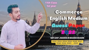 I.Com Part 1 Principal Of Commerce guess paper 2024 - 11th Class commerce (English )guess paper 2024