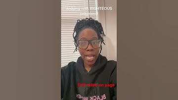 Judging with Righteous Judgement