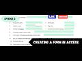 Creating form in ACCESS ||ACCESS part 2#education#access#public#learning#tutorial#nonfollowers