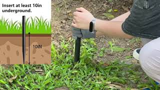 Complete Installation Guide for Bird Feeder Pole (1)- L-Plate + Hose Clip mounting method