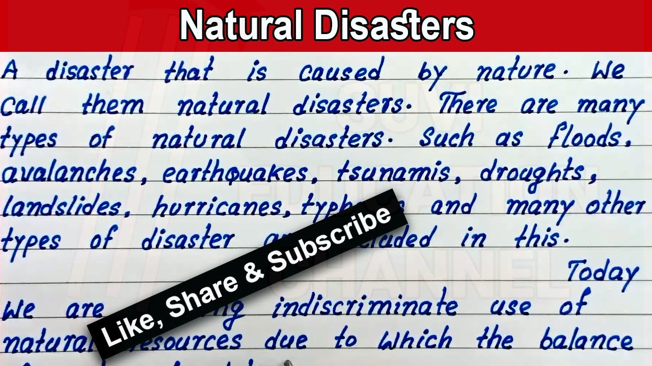 essay on natural disaster for class 7