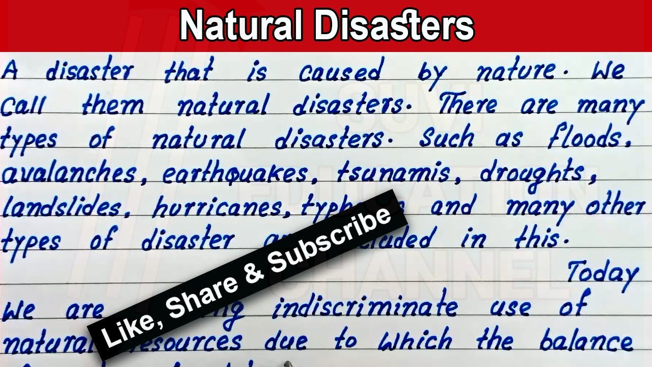 natural disasters essay in