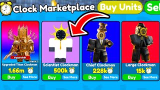 NEW LEAKSCLOCK MARKETPLACE IS COMING!!  Toilet Tower Defense Concept