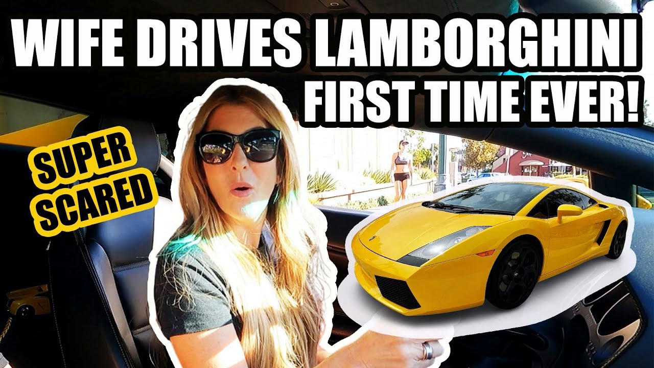 Жена впервые села за руль Lamborghini... ОЧЕНЬ ИСПУГАЛАСЬ! Ха-ха!