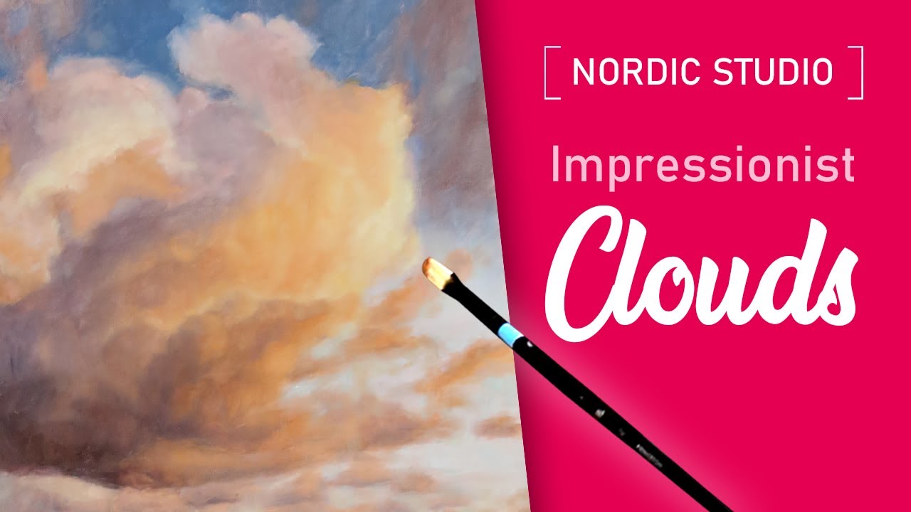 How to PAINT CLOUDS in an IMPRESSIONIST style oil painting tutorial