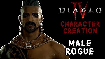 Diablo 4 Character Creation - Male Rogue ALL Customization Options (4K)