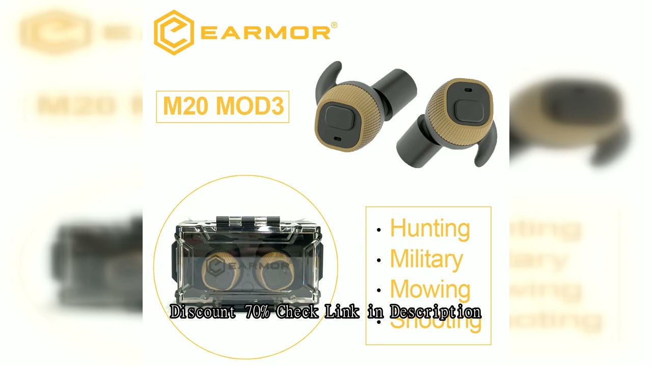 EARMOR M20 tactical headphones, hearing protection earplugs, hunting shooting electronic earplugs, s
