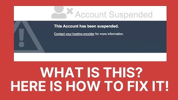 Account suspended "This account has been suspended"