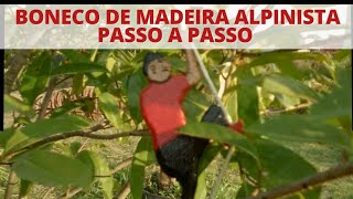 Boneco se madeira alpinista passo a passo