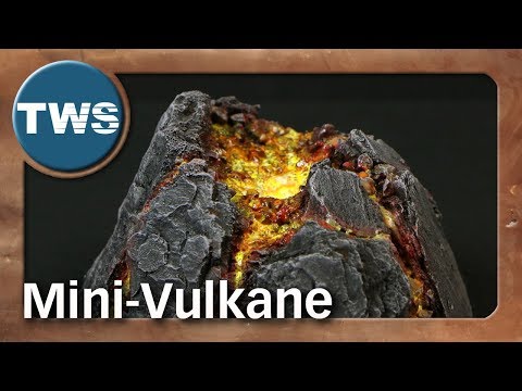 Tutorial: Mini-Vulkane mit Lava / volcanoes / how to paint lava / Lava malen (Tabletop-Gelände, TWS)