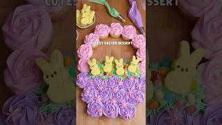 Easter Basket Cupcake “Cake” 🧁💜🐰fun #easterdessert #eastercake #eastertreats
