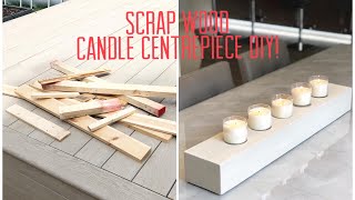 Scrap Wood DIY Concrete Effect Candle Centrepiece