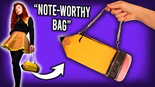 DIY Pencil handbag to match my wooden outfit