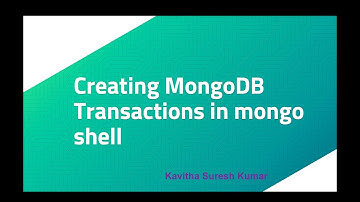 Creating MongoDB Transactions in Mongo shell