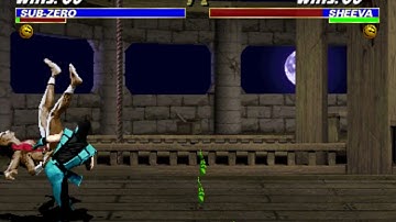 UMK3 Arcade - Classic Sub-Zero 15 hits 95% combo vs Sheeva