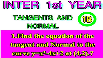 Tangent and Normal//Most important short answer questions for maths 1B@NanajiGonnabathula