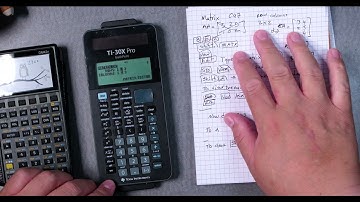TI-30X Pro MathPrint - Matrix Calculations