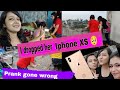 I dropped her iphone xs from terrace   iphone prank  iphoneprank snehaparnasworld