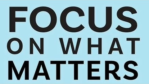 Focus On What Matters By Darius Foroux book summary in English