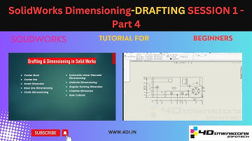 DIMENSIONS IN DRAFTING IN SOLIDWORKS | How to Apply Auto Dimensions in SolidWorks Drawing - Part 4