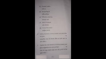 Business Communication M.com semester 1 previous year questions VBU Giridih college (2019-2021)