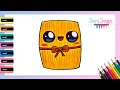 Cómo dibujar un TAMAL kawaii - dibujos fáciles Paso a paso