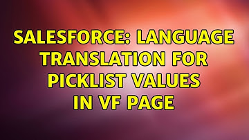 Salesforce: Language Translation for picklist values in VF Page