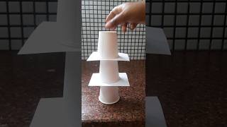 Experiement with  paper cups #shortsvideo #ytshorts #experiement #science #viral
