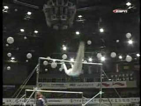 Elise Ray - 1999 Worlds EF - Uneven Bars