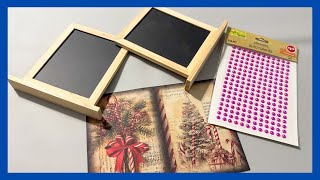Dollar Tree Chalkboard Makeover || Christmas DIY || Just 1 Quick Craft 