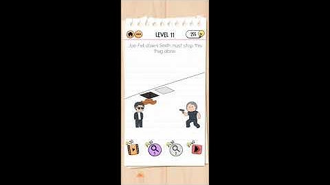 Brain Test 2 Smith and Joe Part 2 Level 11 Joe fell down! Smith must stop this thug alone Solutions