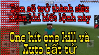 One Hit One Kill - Cách Trở Thành Siêu Nhân Trong Minecraft Pe | Nghĩa K1 Gaming