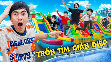 Thái Chuối Thử Thách Trốn Tìm Gián Điệp Đuổi Bắt Vào Tận Nhà Phao Bể Bơi Khổng Lồ