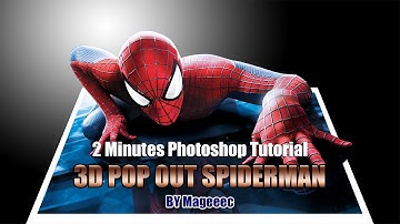 3D Photo Pop Out Spiderman 2 Minutes Photoshop Tutorial