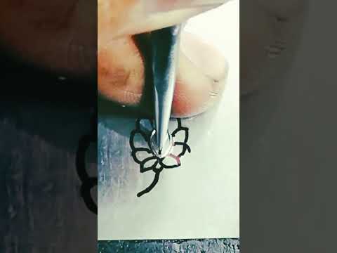 آموزش طراحی و قلمزنی گل شاه عباسی هنر آموزش   طراحی قلمزنی آموزشی