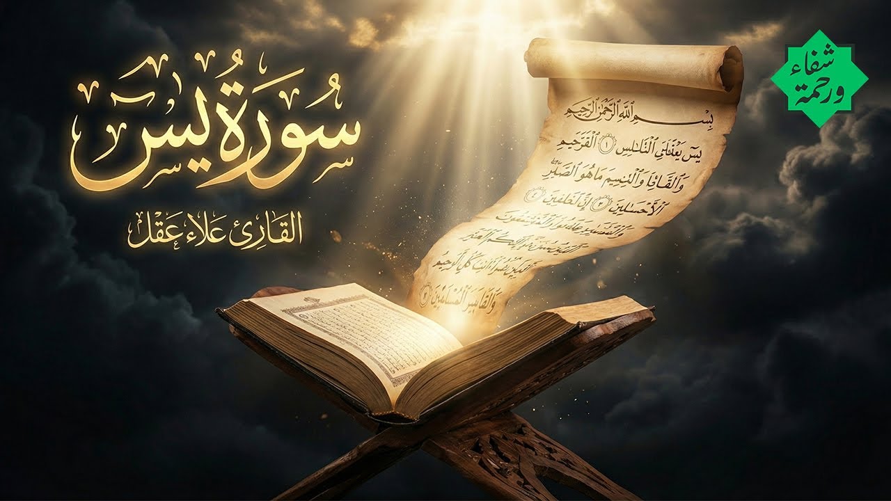 Surah Yasin ( Full ) by Alaa Aql With Mushaf Almadinah Text ( Bahasa Penerjemah )