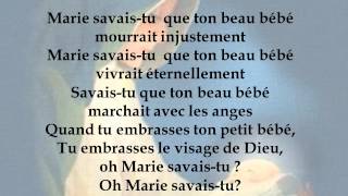 Video thumbnail of "Marie savais-tu? ( Mary did you know? )"