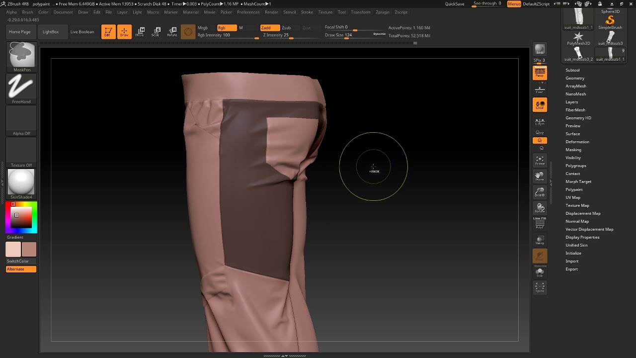 seams in zbrush