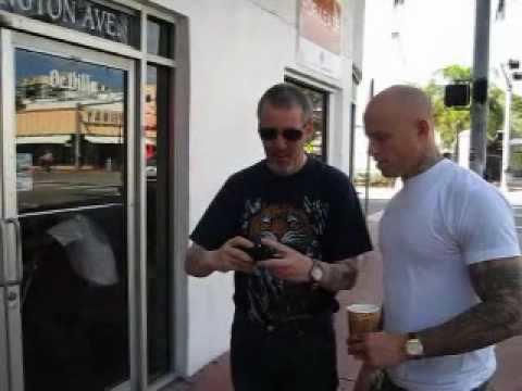 Ami James at the Love Hate Tattoo Shop in Miami Beach