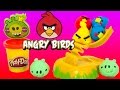 Play Doh Angry Birds Build 'n Smash Game Stack & Attack Rovio Hasbro Toy Videos Juguetes