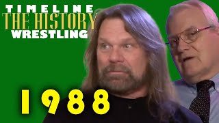 TIMELINE Wrestling | 1988 | Hacksaw Jim Duggan (WWF) & JJ Dillon (WCW)